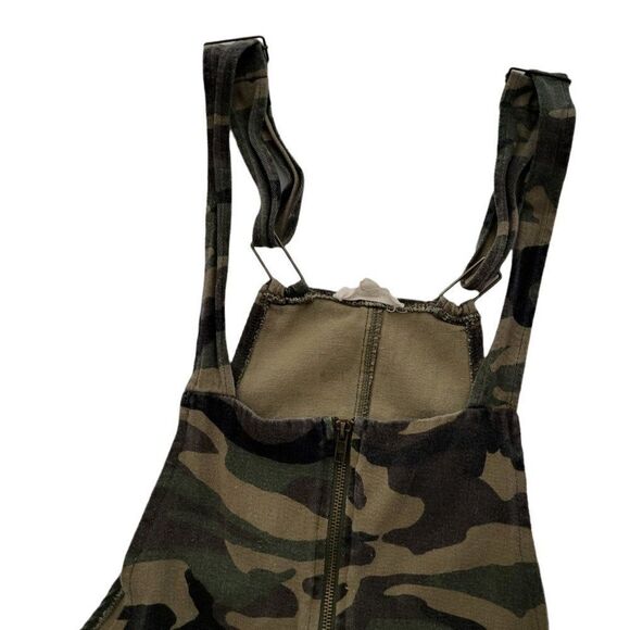 EE some Womens Pinafore Camouflage Denim Overalls Dress Size L - Picture 3 of 11